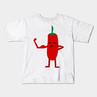 Strong red pepper my name chili Kids T-Shirt